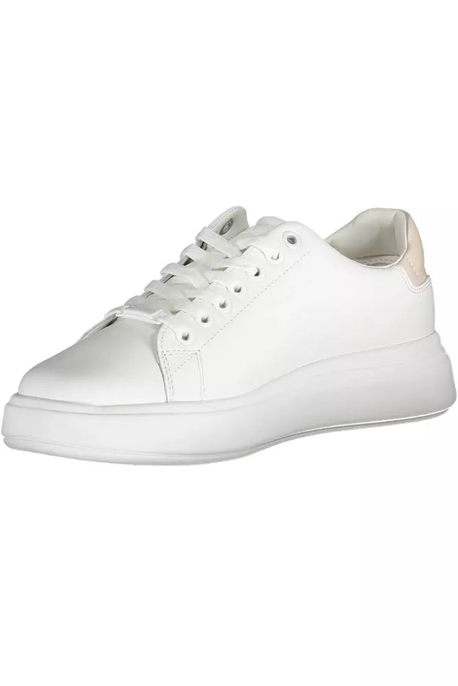 Calvin Klein Vit Läder Sneaker för kvinnor