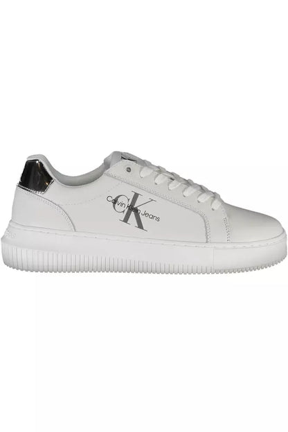 Zapatillas de deporte de piel blanca de Calvin Klein para mujer