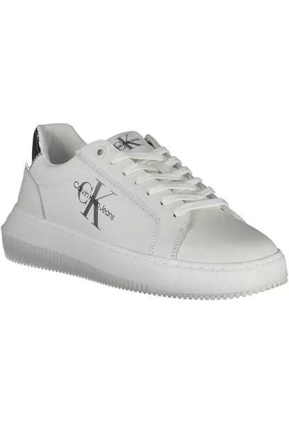 Zapatillas de deporte de piel blanca de Calvin Klein para mujer