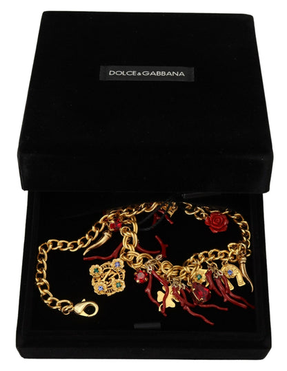 Dolce &amp; Gabbana överdådiga multicolor Crystal Statement halsband