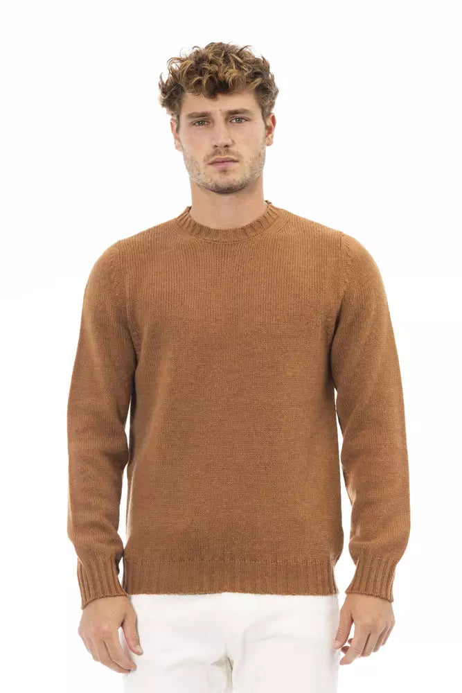 Alpha Studio Beige Alpaca Herrtröja