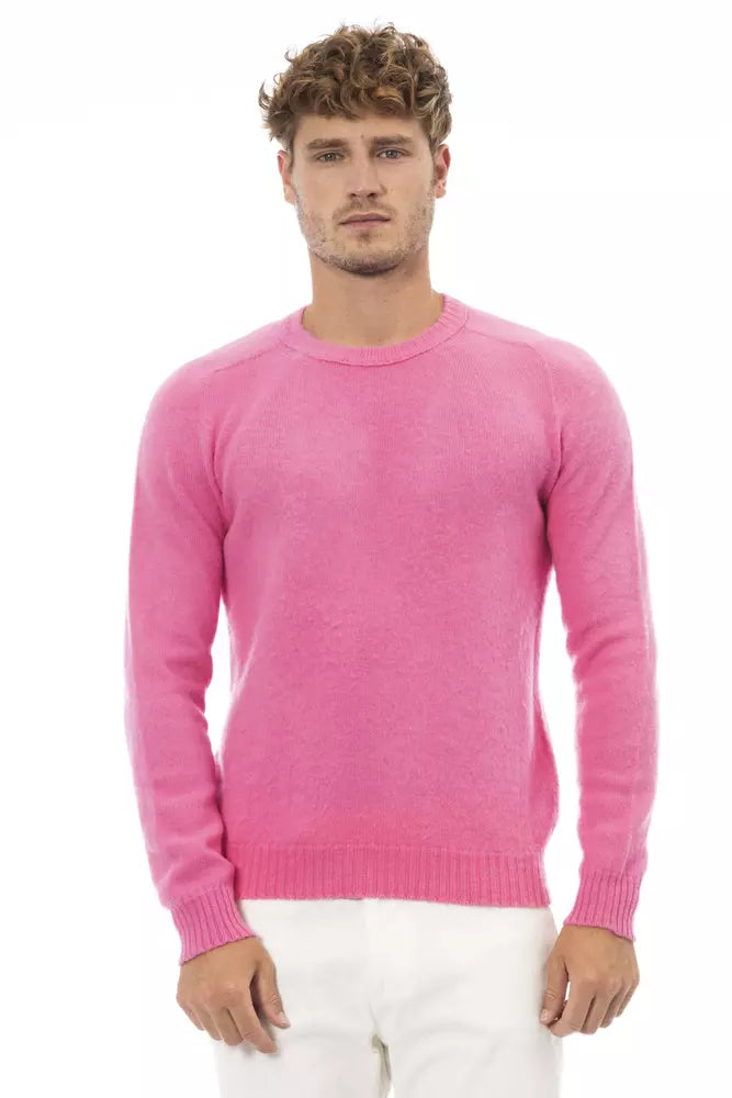 Alpha Studio Multicolor Wool Men Sweater