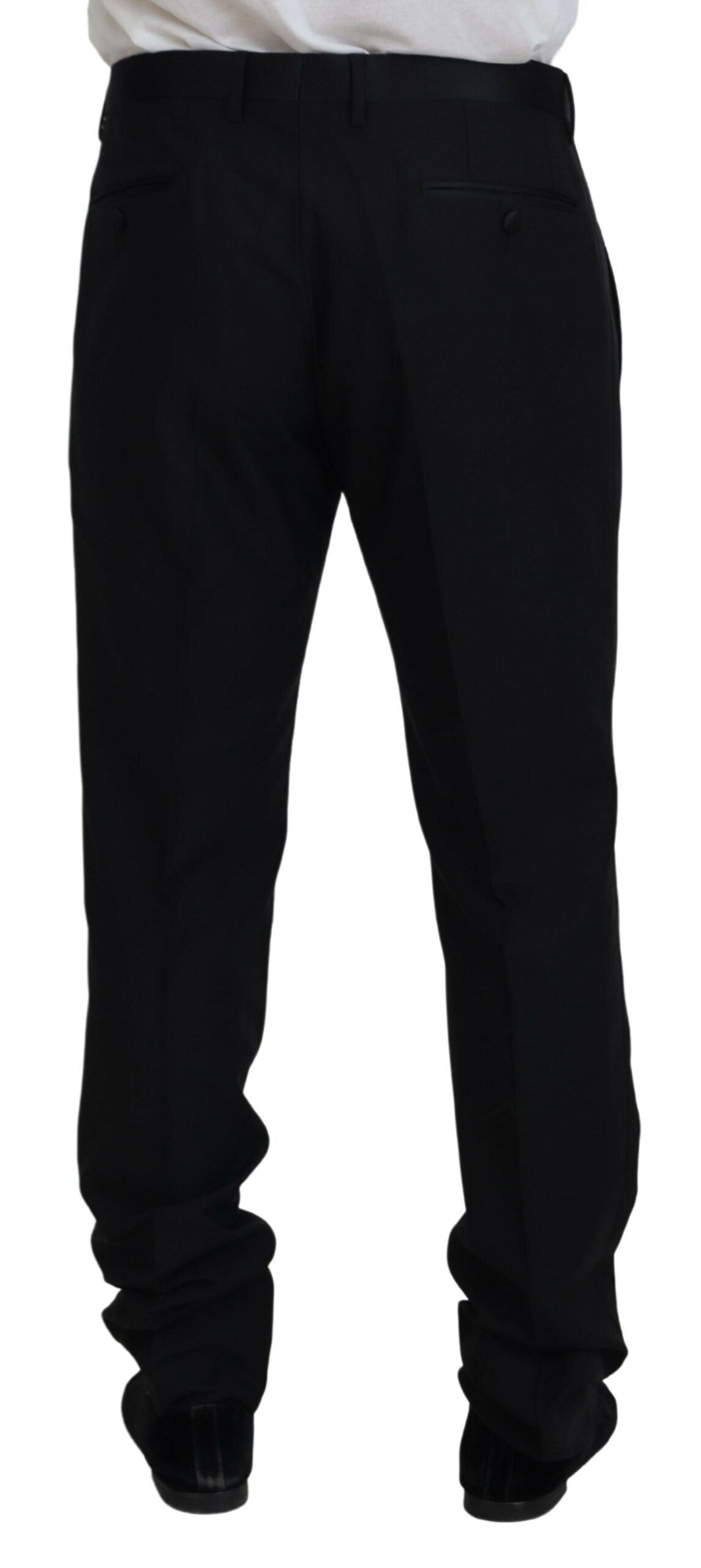 Dolce & Gabbana Elegant Slim Fit Black Dress Trousers