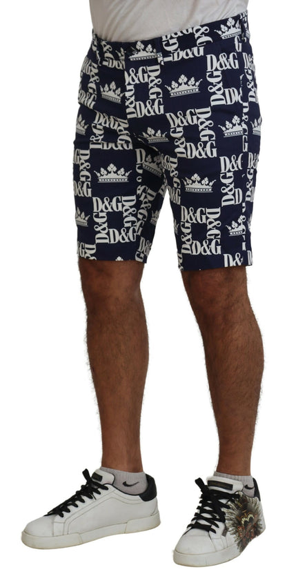 Dolce & Gabbana Casual Crown Print Chinos Shorts