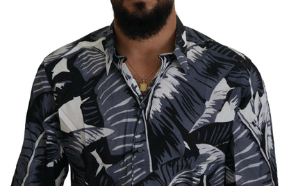 Dolce &amp; Gabbana Multicolor Banana Leaf Print Casual Shirt