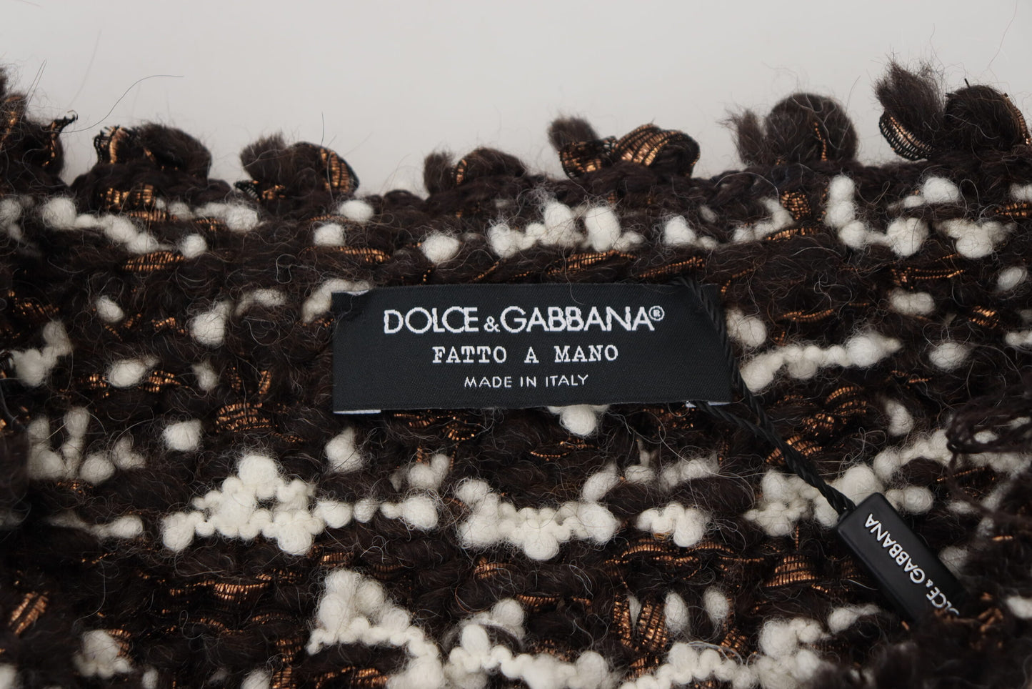 Dolce &amp; Gabbana Elegant bronsstickad tröja