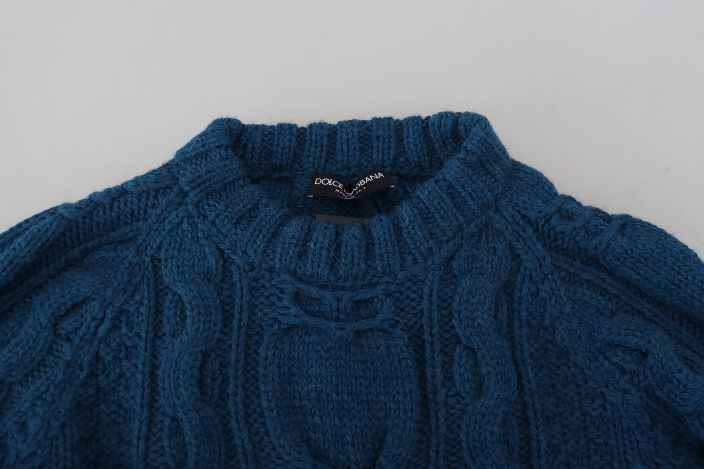 Dolce &amp; Gabbana Elegant Blue Crewneck tröja