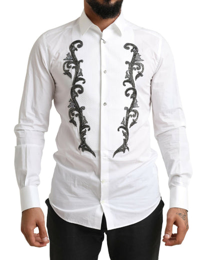 Dolce &amp; Gabbana italiensk designer Slim Fit smokingskjorta