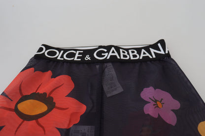 Leggings de cintura alta con estampado floral elegante de Dolce &amp; Gabbana