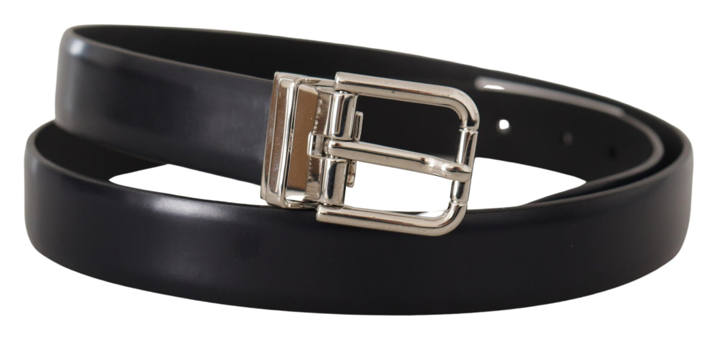 Dolce & Gabbana Elegant Leather Belt with Metal Buckle