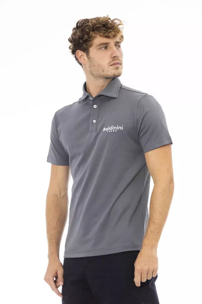 Polo de algodón gris para hombre Baldinini Trend