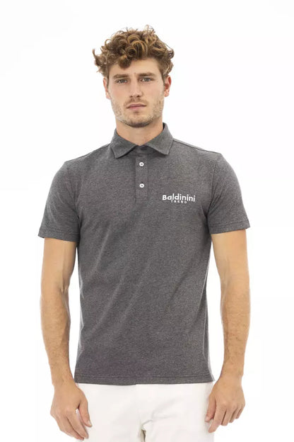 Polo Baldinini Trend de algodón gris para hombre