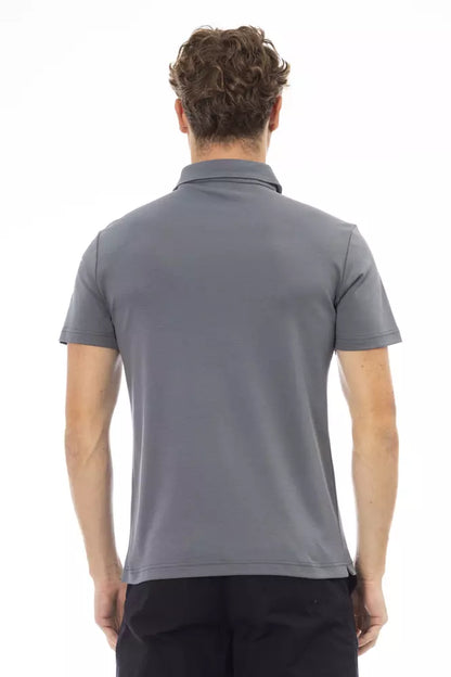 Polo de algodón gris para hombre Baldinini Trend