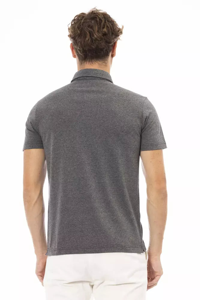 Polo Baldinini Trend de algodón gris para hombre