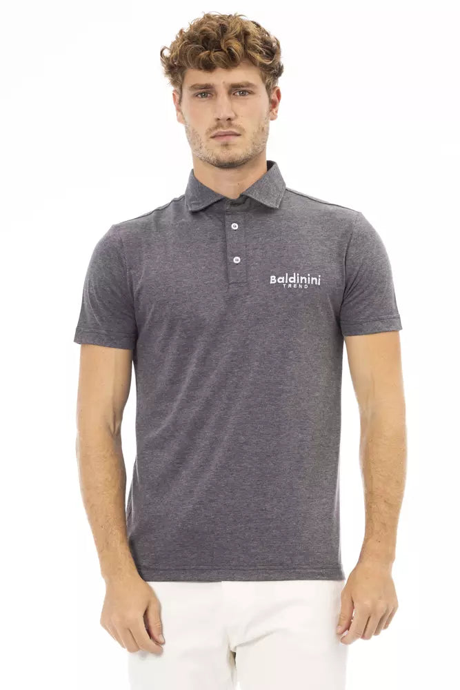 Polo Baldinini Trend de algodón gris para hombre