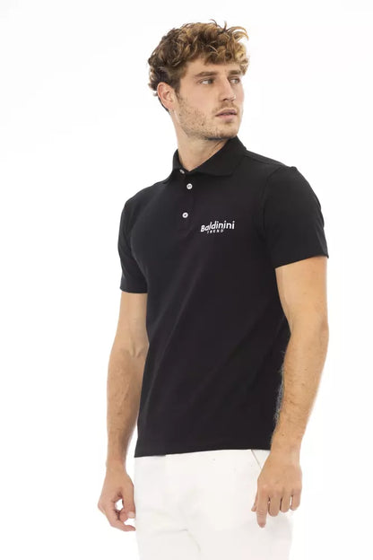 Polo de algodón negro para hombre Baldinini Trend