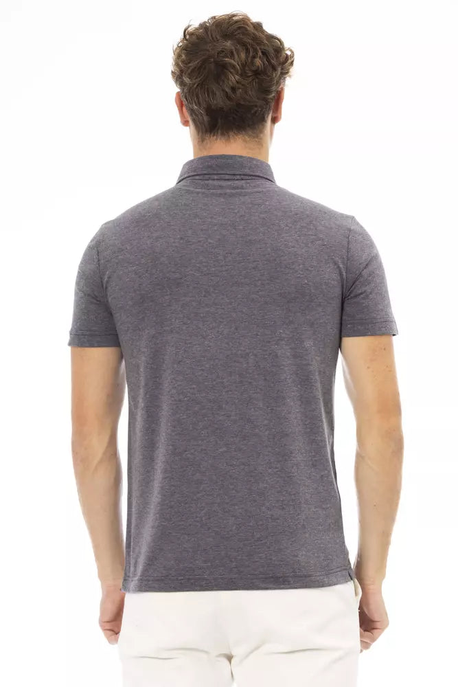 Polo Baldinini Trend de algodón gris para hombre