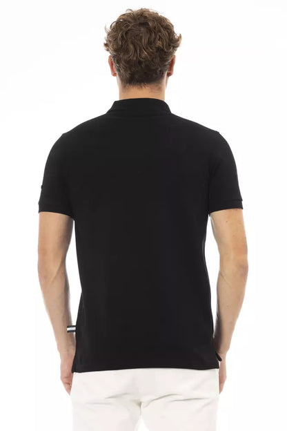 Polo de algodón negro para hombre Baldinini Trend