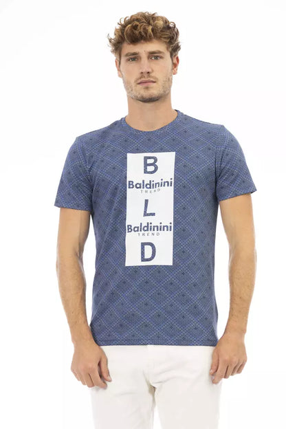 Camiseta de algodón azul Baldinini Trend para hombre