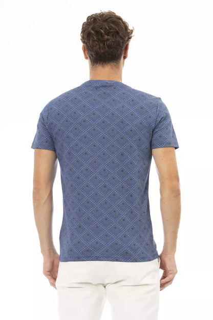 Camiseta de algodón azul Baldinini Trend para hombre