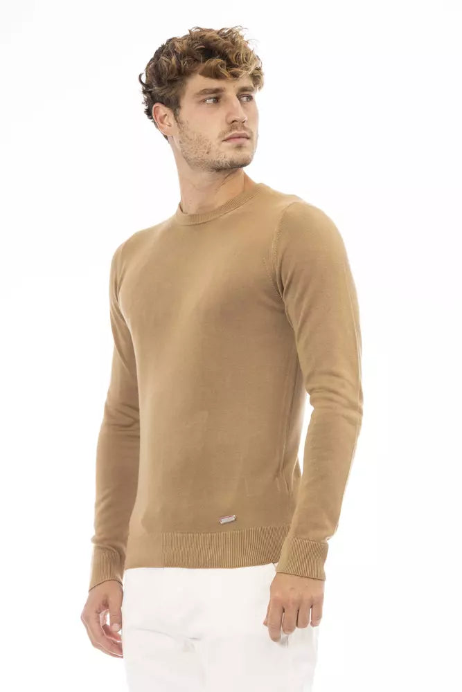 Baldinini Trend Beige Modal Hombre Suéter