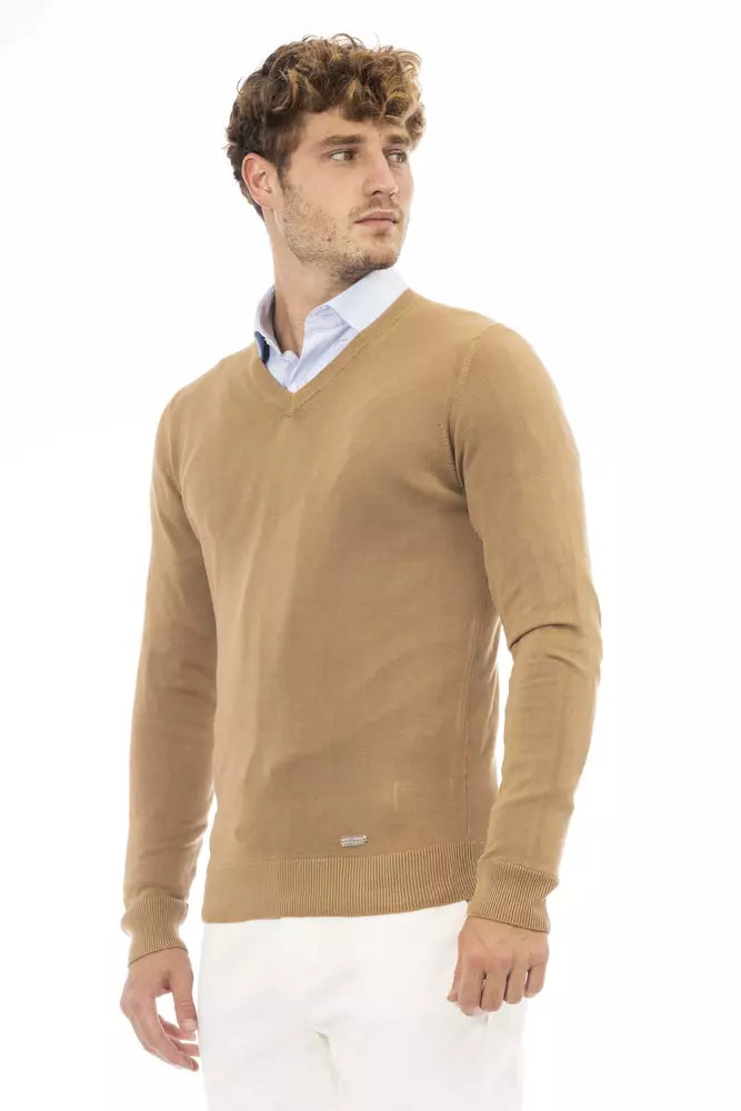 Baldinini Trend Beige Modal Hombre Suéter