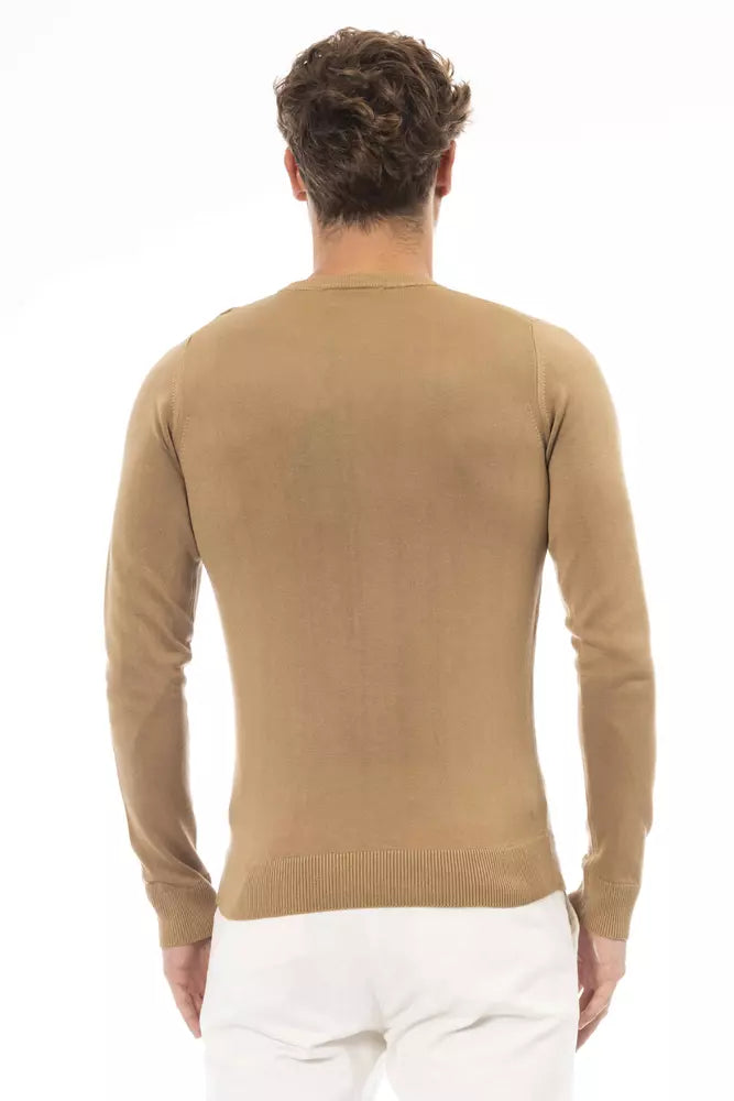 Baldinini Trend Beige Modal Hombre Suéter