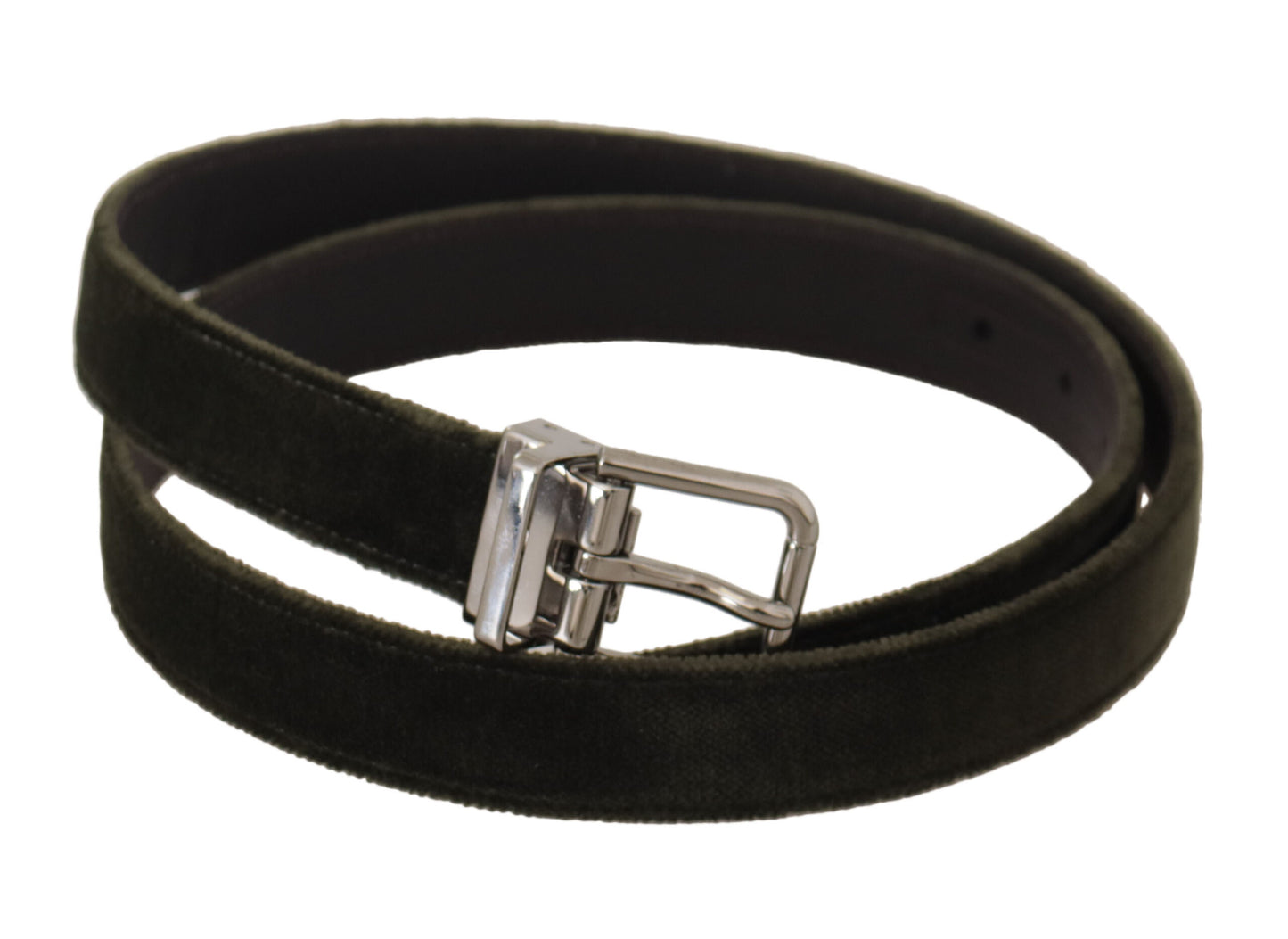 Dolce & Gabbana Elegant Velvet Leather Green Belt