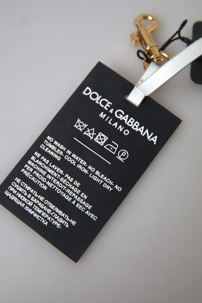 Dolce &amp; Gabbana Chic svart och guld designer nyckelring