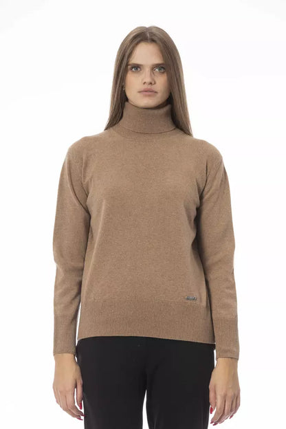 Jersey de lana beige para mujer Baldinini Trend