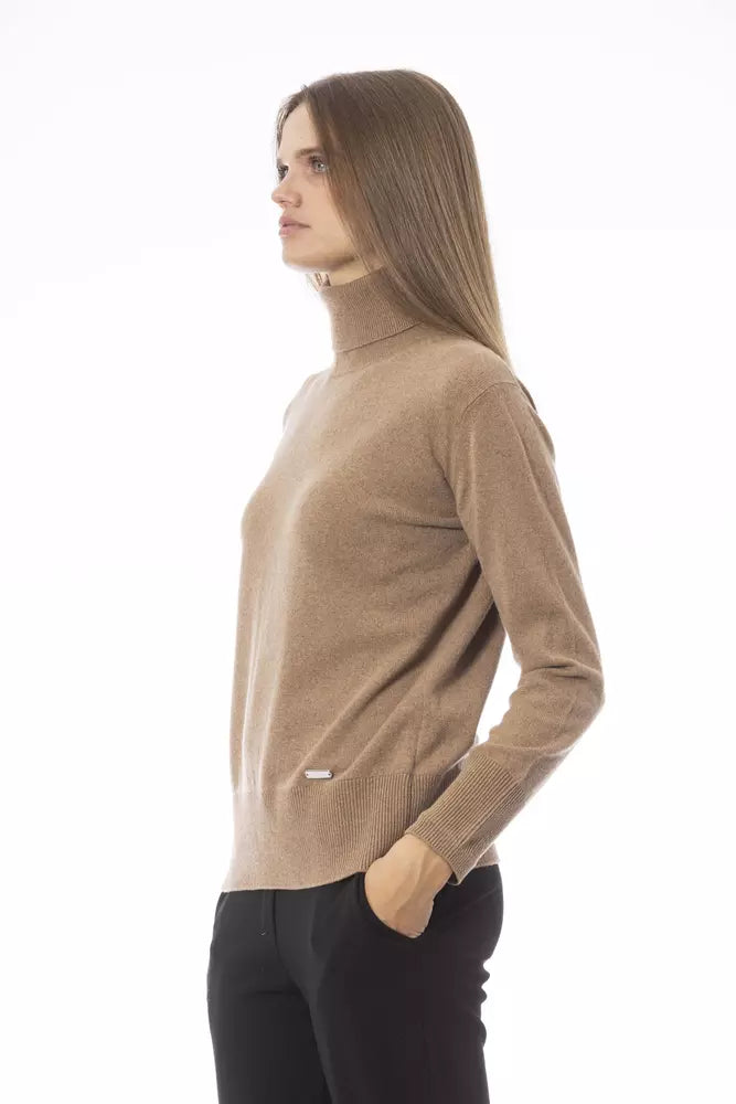 Jersey de lana beige para mujer Baldinini Trend