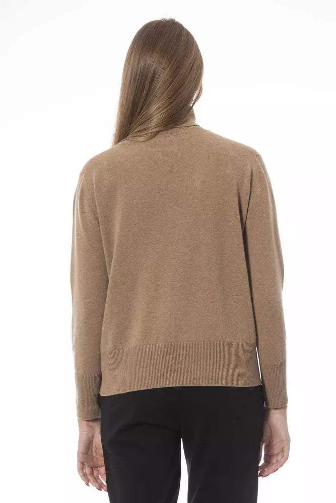 Jersey de lana beige para mujer Baldinini Trend