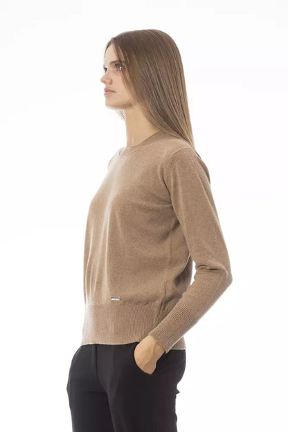 Jersey de lana beige para mujer Baldinini Trend