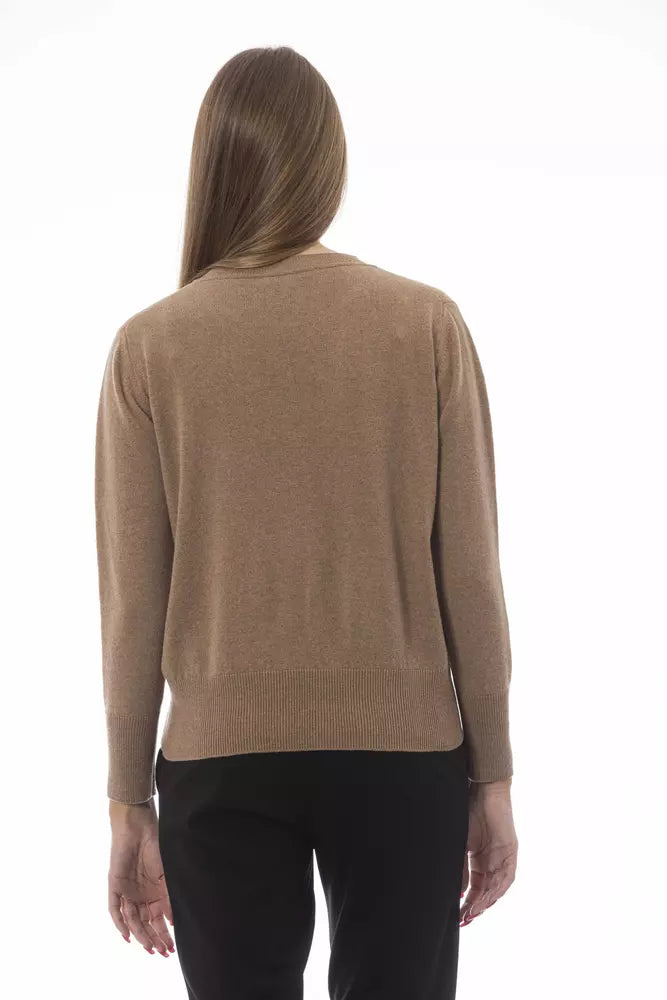 Jersey de lana beige para mujer Baldinini Trend