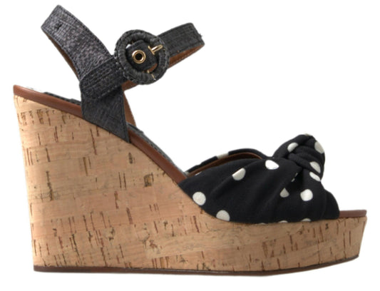 Sandalias con tiras en el tobillo y diseño de lunares de Dolce &amp; Gabbana