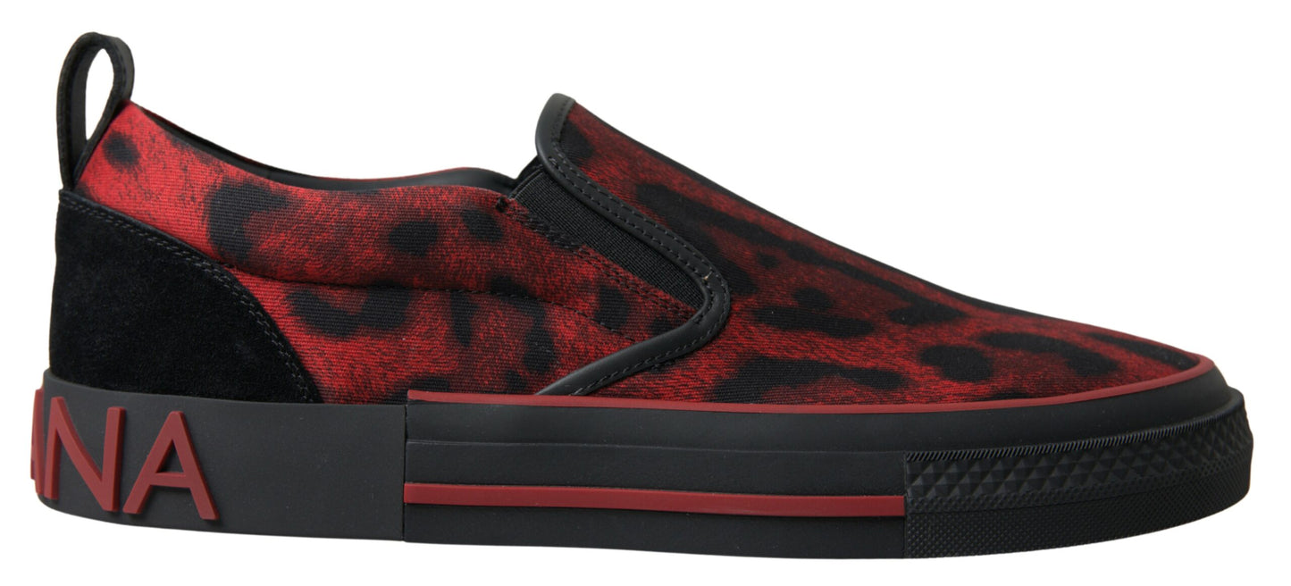 Dolce &amp; Gabbana Chic Leopard Print Loafers Sneakers