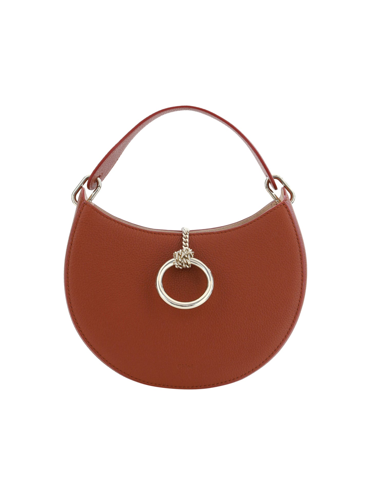 Bolso de hombro pequeño Arlène de piel en marrón sepia de Chloé