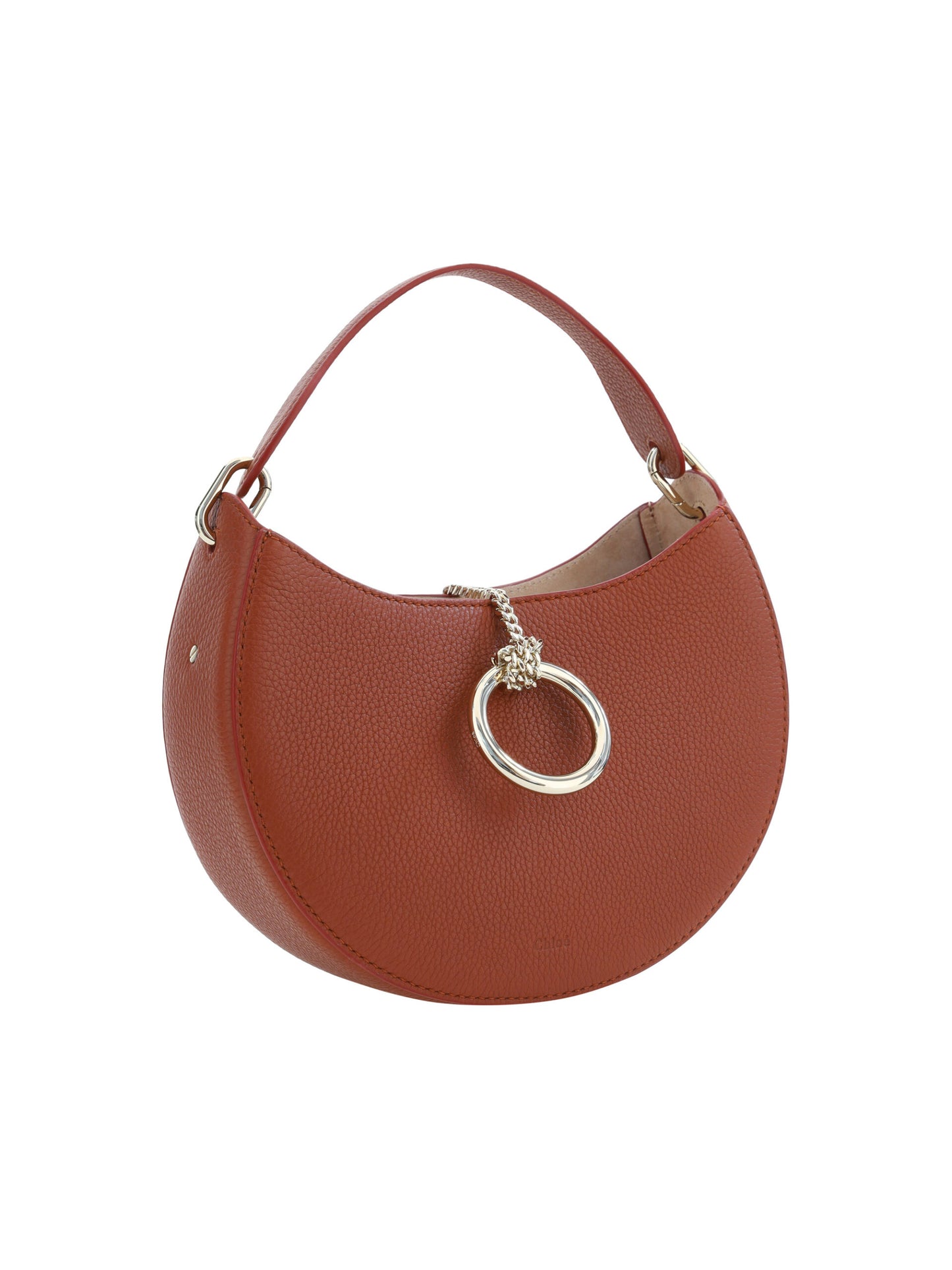 Bolso de hombro pequeño Arlène de piel en marrón sepia de Chloé