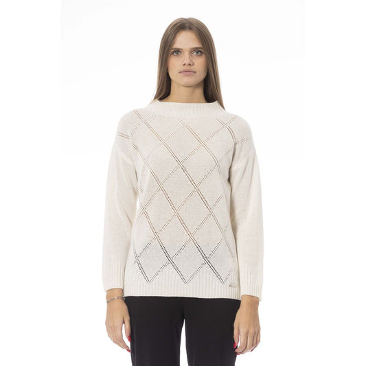 Jersey de lana beige para mujer Baldinini Trend