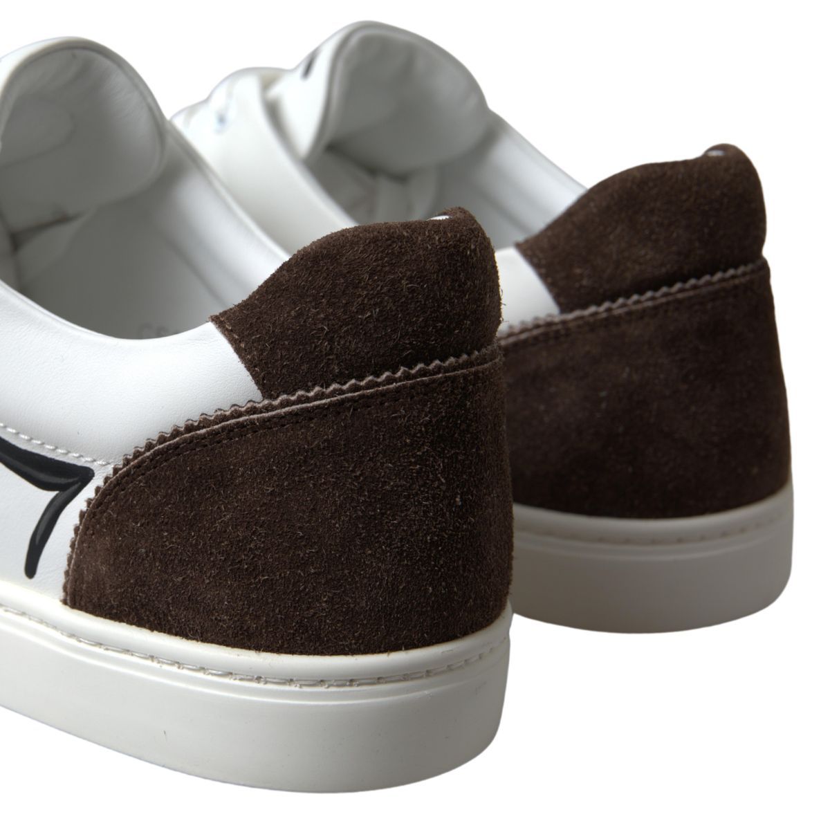 Dolce &amp; Gabbana Snygga Casual Sneakers i vitt läder