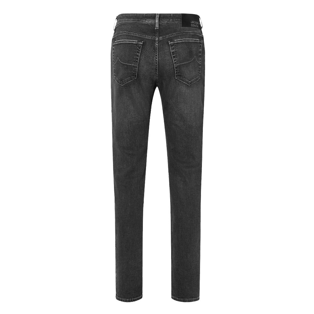 Jacob Cohen Elegant Slim Fit Svarta Stretch Jeans