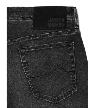 Jacob Cohen Elegant Slim Fit Svarta Stretch Jeans