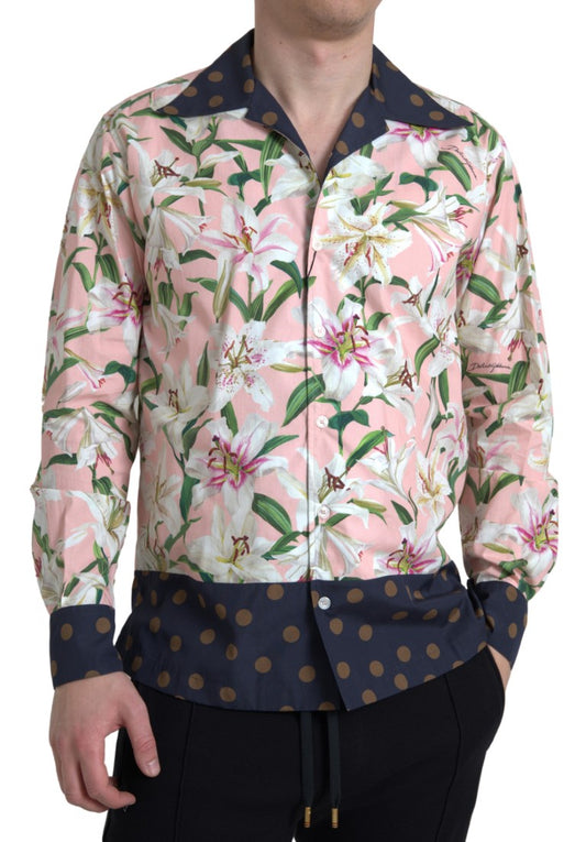 Dolce &amp; Gabbana Elegant Slim Fit Rosa Casual Shirt