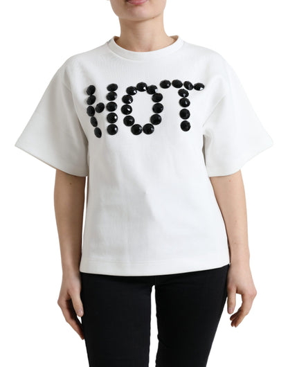 Dolce &amp; Gabbana Utsmyckad Crew Neck Fashion Tee