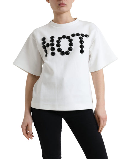 Dolce &amp; Gabbana Utsmyckad Crew Neck Fashion Tee