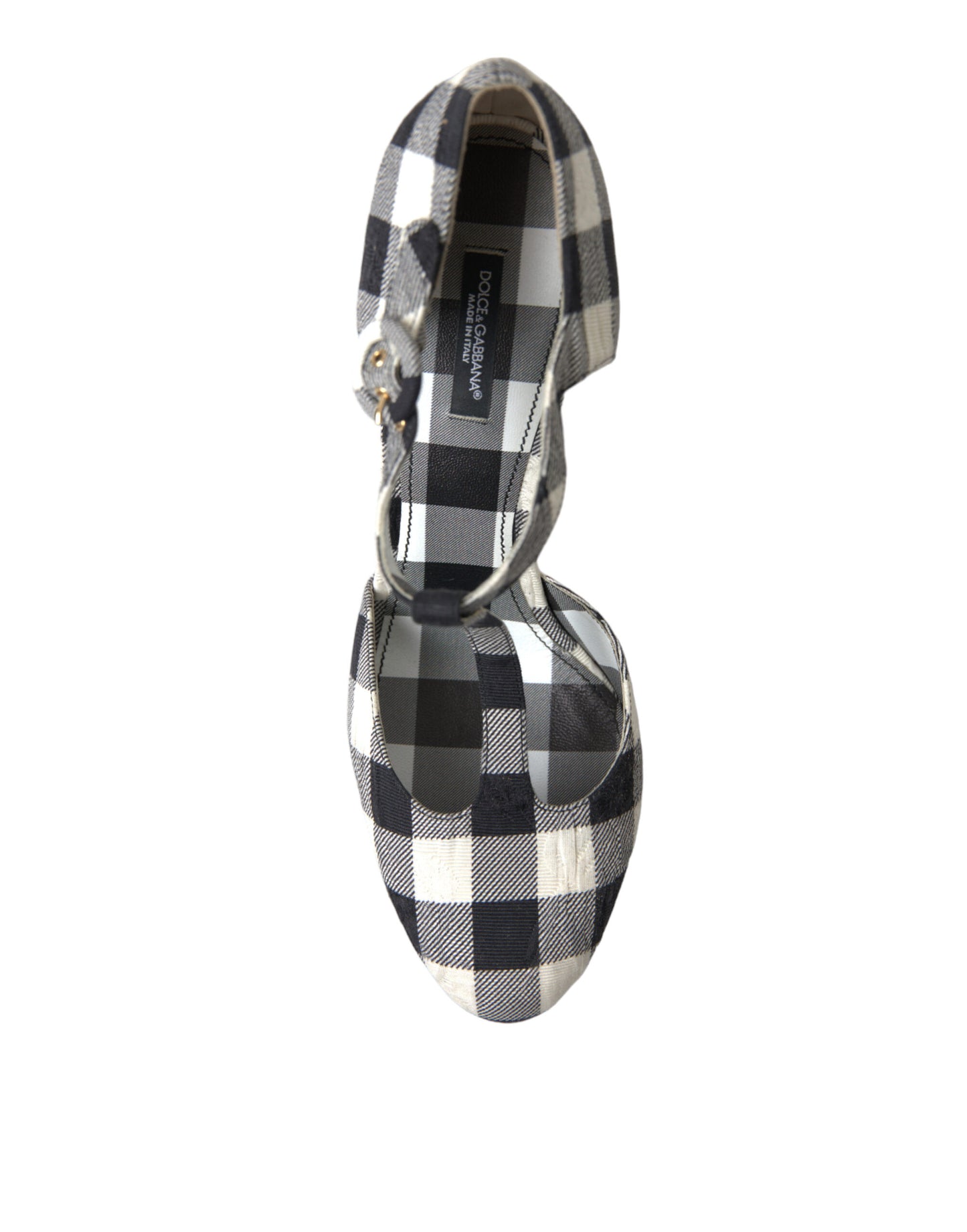 Dolce & Gabbana Chic Gingham T-Strap Pumps: Timeless Mary Jane Heels