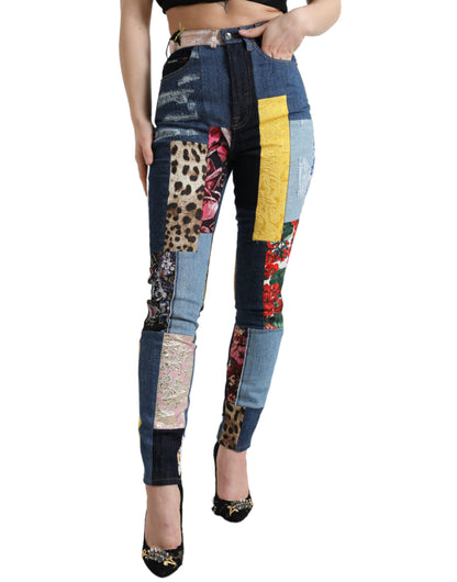 Dolce &amp; Gabbana Vibrant Patchwork Skinny Jeans