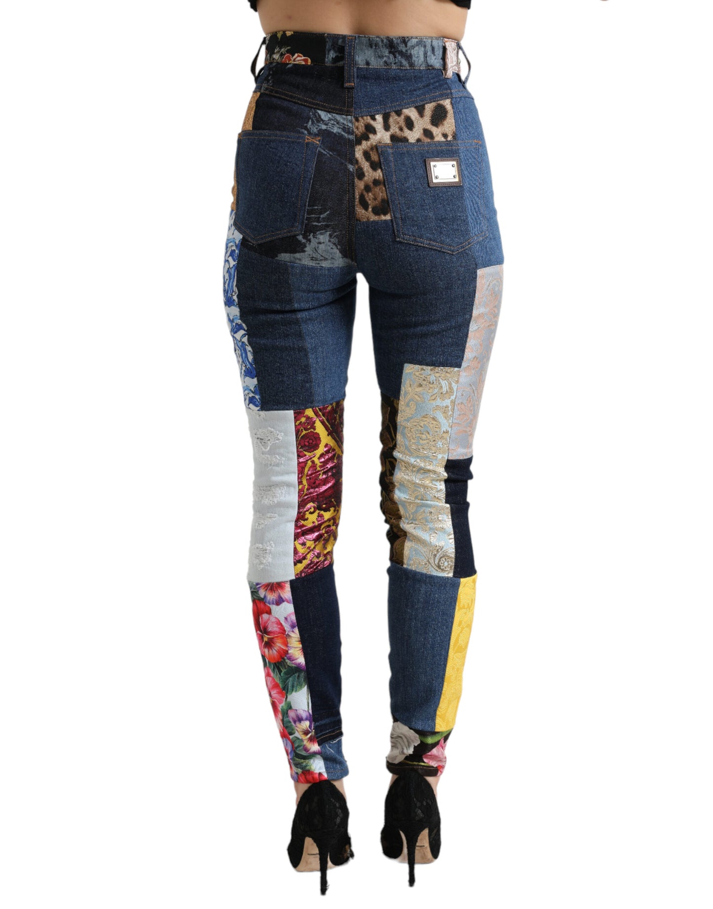 Dolce &amp; Gabbana Vibrant Patchwork Skinny Jeans