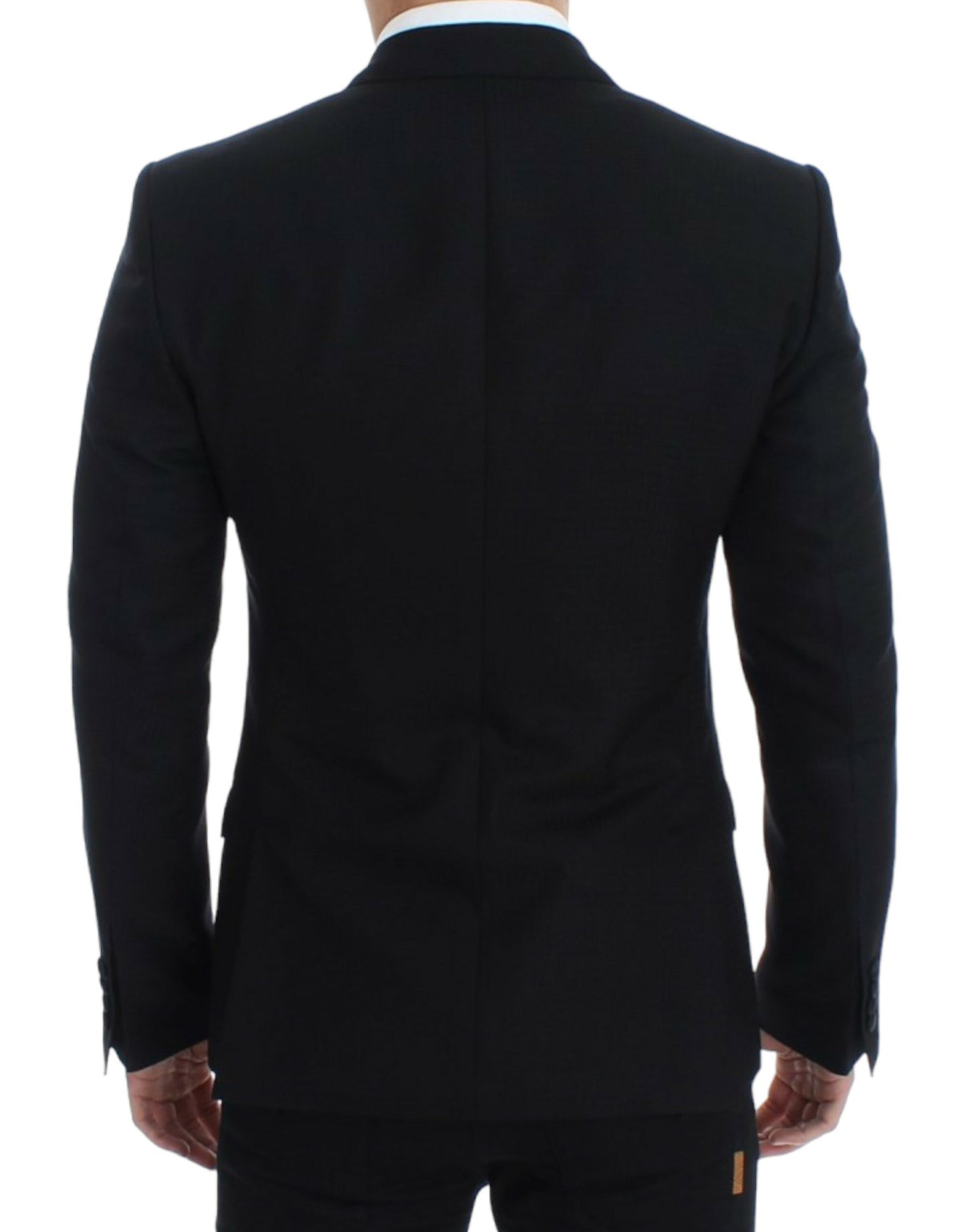 Blazer elegante Sicilia de mezcla de seda negra de Dolce &amp; Gabbana