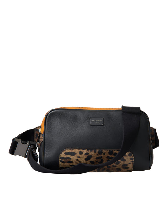 Bolso con cinturón de piel exótica y estampado de leopardo de Dolce &amp; Gabbana